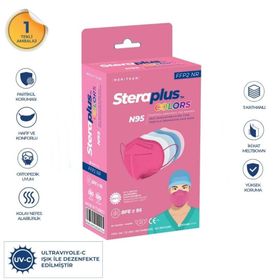Steraplus Pembe FFP2 5 Katmanlı Telli N95 10'lu Maske