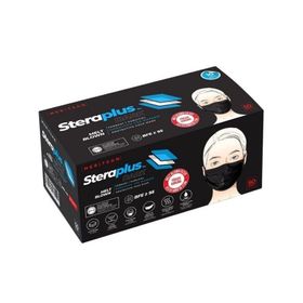 Steraplus Siyah 5x10'lu Full Ultrasonik 3 Katlı Telli Maske