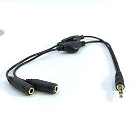 Stereo Kulaklık Çoklayıcı Kablo Ses Kontrollü