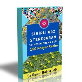 Stereogram Zeka Geliştirme Seti 150 Poster Resim Enine Boyuna Eğitim