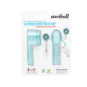 Steriball Pilli veya Şarjlı Diş Fırçaları İçin Açık Mavi Hijyenik Diş Fırçası Kabı