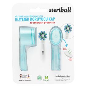 Steriball Pilli veya Şarjlı Diş Fırçaları İçin Açık Mavi Hijyenik Diş Fırçası Kabı