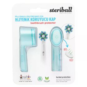Steriball Pilli veya Şarjlı Diş Fırçaları İçin Açık Mavi Hijyenik Diş Fırçası Kabı