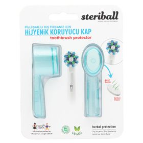 Steriball Pilli veya Şarjlı Diş Fırçaları İçin Açık Mavi Hijyenik Diş Fırçası Kabı
