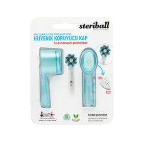 Steriball Pilli veya Şarjlı Diş Fırçaları İçin Açık Mavi Hijyenik Diş Fırçası Kabı