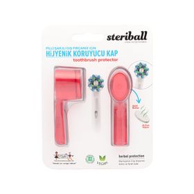 Steriball Pilli veya Şarjlı Diş Fırçaları İçin Hijyenik Kırmızı Diş Fırçası Kabı