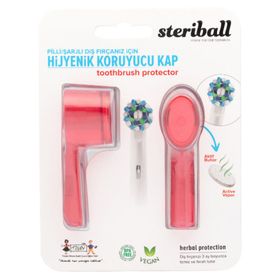 Steriball Pilli veya Şarjlı Diş Fırçaları İçin Hijyenik Kırmızı Diş Fırçası Kabı