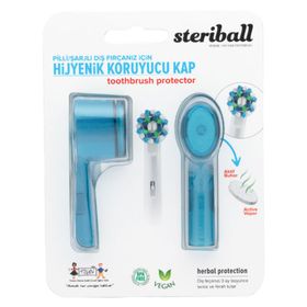 Steriball Pilli veya Şarjlı Diş Fırçaları İçin Hijyenik Mavi Diş Fırçası Kabı