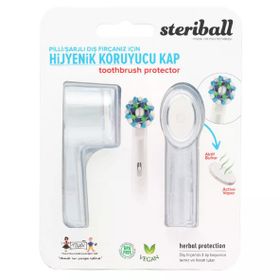 Steriball Pilli veya Şarjlı Diş Fırçaları İçin Hijyenik Şeffaf Diş Fırçası Kabı
