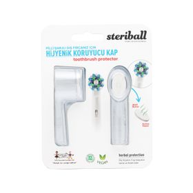Steriball Pilli veya Şarjlı Diş Fırçaları İçin Hijyenik Şeffaf Diş Fırçası Kabı