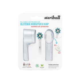 Steriball Pilli veya Şarjlı Diş Fırçaları İçin Hijyenik Şeffaf Diş Fırçası Kabı