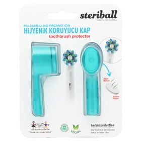 Steriball Pilli veya Şarjlı Diş Fırçaları İçin Hijyenik Turkuaz Diş Fırçası Kabı