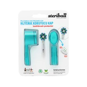 Steriball Pilli veya Şarjlı Diş Fırçaları İçin Hijyenik Turkuaz Diş Fırçası Kabı