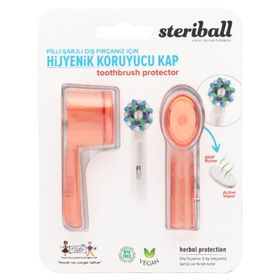 Steriball Pilli veya Şarjlı Diş Fırçaları İçin Hijyenik Turuncu Diş Fırçası Kabı