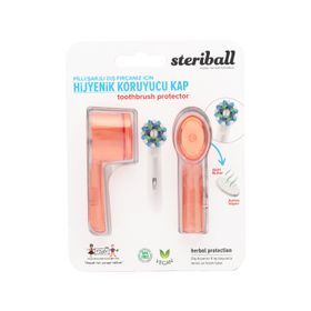 Steriball Pilli veya Şarjlı Diş Fırçaları İçin Hijyenik Turuncu Diş Fırçası Kabı