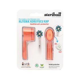 Steriball Pilli veya Şarjlı Diş Fırçaları İçin Hijyenik Turuncu Diş Fırçası Kabı