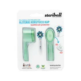 Steriball Pilli veya Şarjlı Diş Fırçaları İçin Hijyenik Yeşil Diş Fırçası Kabı
