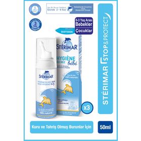 Sterimar Baby 50 ml 3 Adet Deniz Suyu Burun Spreyi