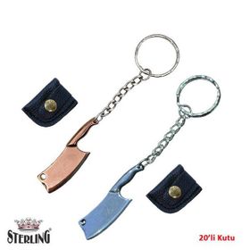Sterling Altın/Gümüş 20 Adet Mini Bıçak Anahtarlık