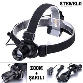 Steweld 521R Şarjlı ve Zoomlu LED 120 Lümen Kafa Lambası