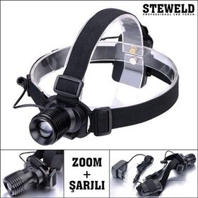 Steweld 521R Şarjlı ve Zoomlu LED 120 Lümen Kafa Lambası