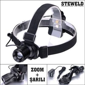 Steweld 521R Şarjlı ve Zoomlu LED 120 Lümen Kafa Lambası