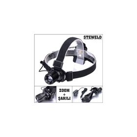 Steweld 521R Şarjlı ve Zoomlu LED 120 Lümen Kafa Lambası