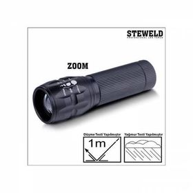 Steweld 622B Alimünyum Telsekopik Zoomlu El Feneri