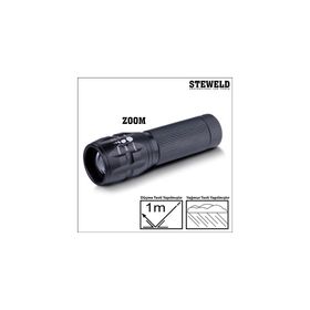 Steweld 622B Alimünyum Telsekopik Zoomlu El Feneri