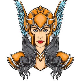 Sticker Fabrikası Atlantis Kadın 9x11 cm Duvar Stickerı