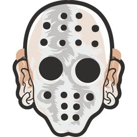 Sticker Fabrikası Demir Maske 10x12 cm Duvar Stickerı