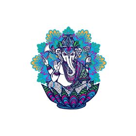 Sticker Fabrikası Ganesha Fil 9x10 cm Duvar Stickerı
