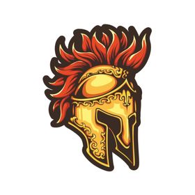 Sticker Fabrikası Gladyatör Kask 12x8 cm Duvar Stickerı