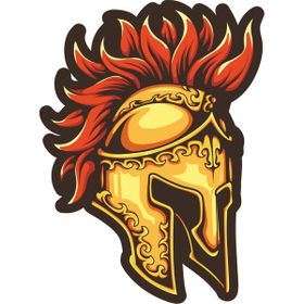 Sticker Fabrikası Gladyatör Kask 12x8 cm Duvar Stickerı