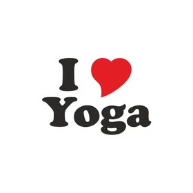 Sticker Fabrikası I Love Yoga 12x12 cm Duvar Stickerı
