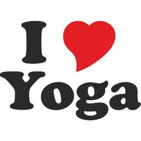 Sticker Fabrikası I Love Yoga 12x12 cm Duvar Stickerı