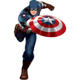 Sticker Fabrikası Kaptan America 12x8 cm Duvar Stickerı