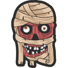 Sticker Fabrikası Komik Mumya Kurukafa Kuru Kafa 6.5x10 cm Duvar Stickerı