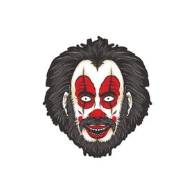 Sticker Fabrikası Sakallı Palyaço 8x9 cm Duvar Stickerı