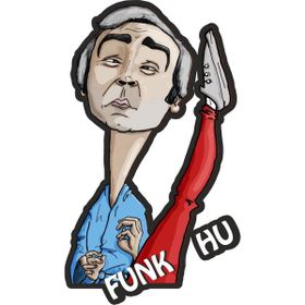 Sticker Fabrikası Şener Şen Funk Hu 9x16 cm Duvar Stickerı