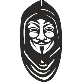 Sticker Fabrikası V For Vandetta 12x6 cm Duvar Stickerı