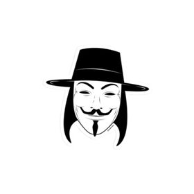 Sticker Fabrikası V For Vendetta Vendeta 10x10 cm Duvar Stickerı
