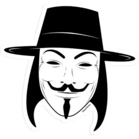 Sticker Fabrikası V For Vendetta Vendeta 10x10 cm Duvar Stickerı