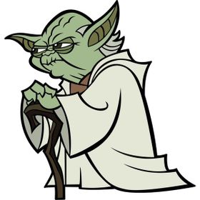 Sticker Fabrikası Yoda 8.5x9 cm Duvar Stickerı