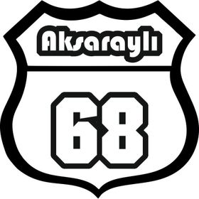 Sticker Masters Aksaraylı 68 Oto Etiket Sticker