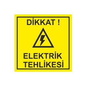 Sticker Masters Dikkat Elektrik Tehlikesi Uyarı Levhası Sticker