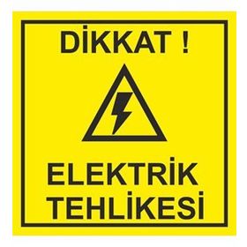 Sticker Masters Dikkat Elektrik Tehlikesi Uyarı Levhası Sticker