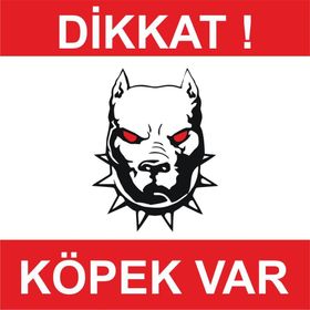 Sticker Masters Dikkat Köpek Var Sticker