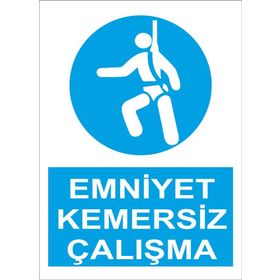 Sticker Masters Emniyet Kemeri Kullan Uyarı Levhası Sticker