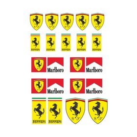 Sticker Masters Ferrari Sponsor Seti Etiket Sticker